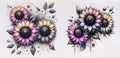 Flowers & Mushrooms Cup Decal – Design #20