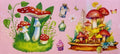 Flowers & Mushrooms Cup Decal – Design #39