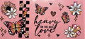 "Heavy on the Self Love" Butterflies & Daisies Cup Decal – Design #59