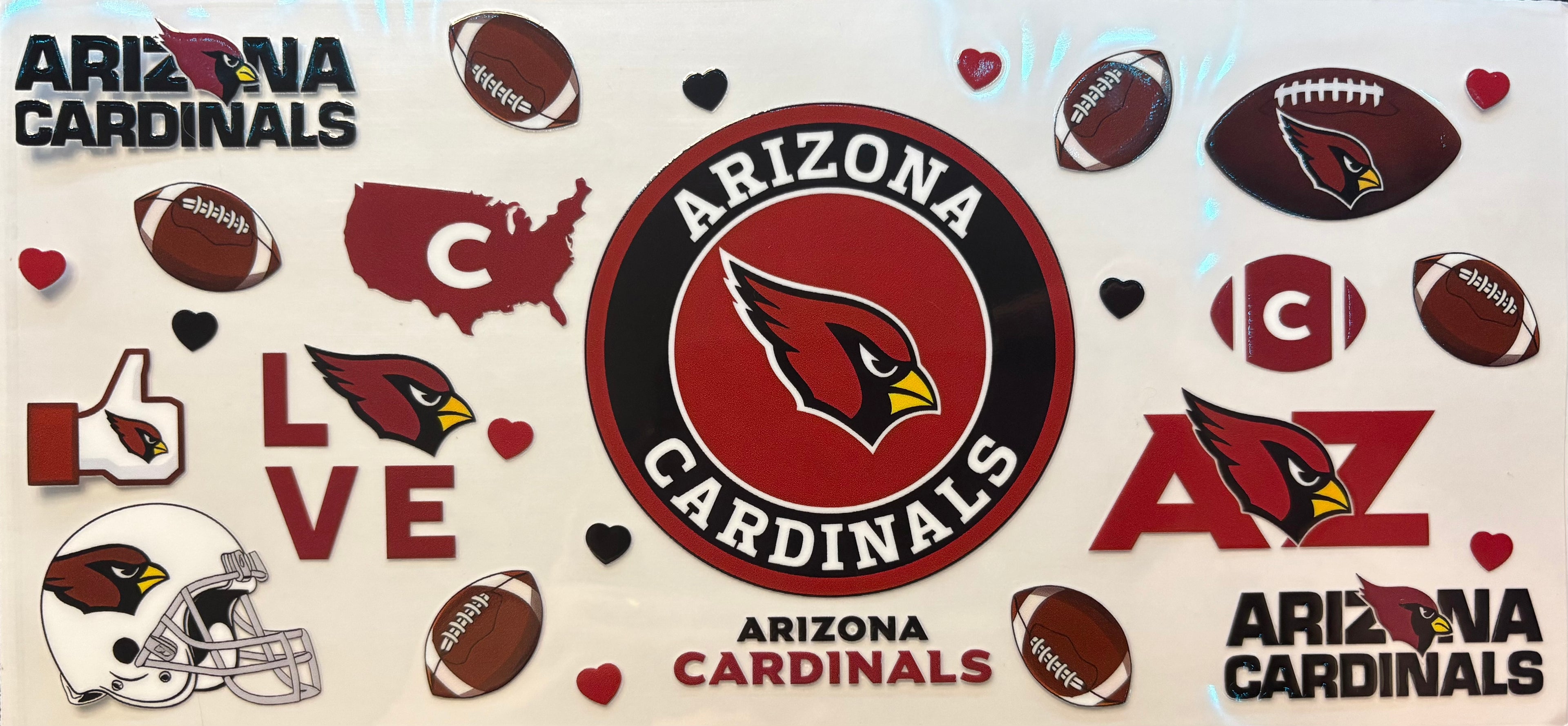 Arizona Cardinals Cup Decal – Design #131