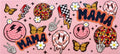 Retro Collage MAMA Disco & Butterflies Cup Decal – Design #75