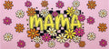 Retro Bubble Letter MAMA Checkerboard Cup Decal – Design #74