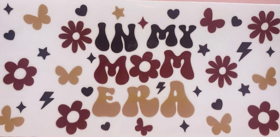 "In My Mom Era" Retro Groovy Cup Decal – Design #80