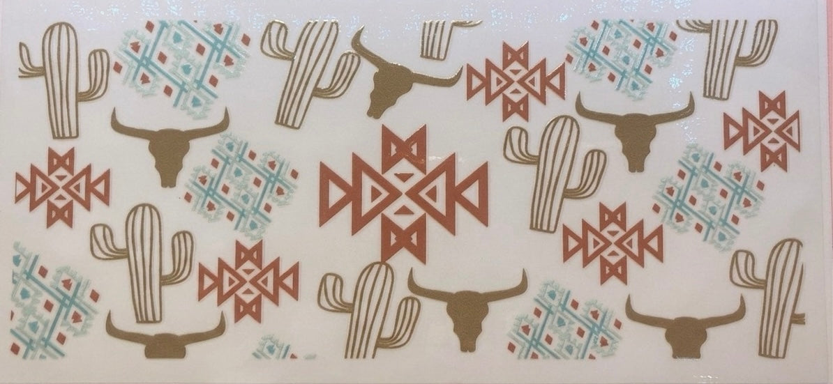 Western/Cow Cup Decal – Design #3