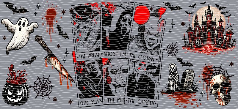 Horror Tarot Card Cup Decal – Design #165