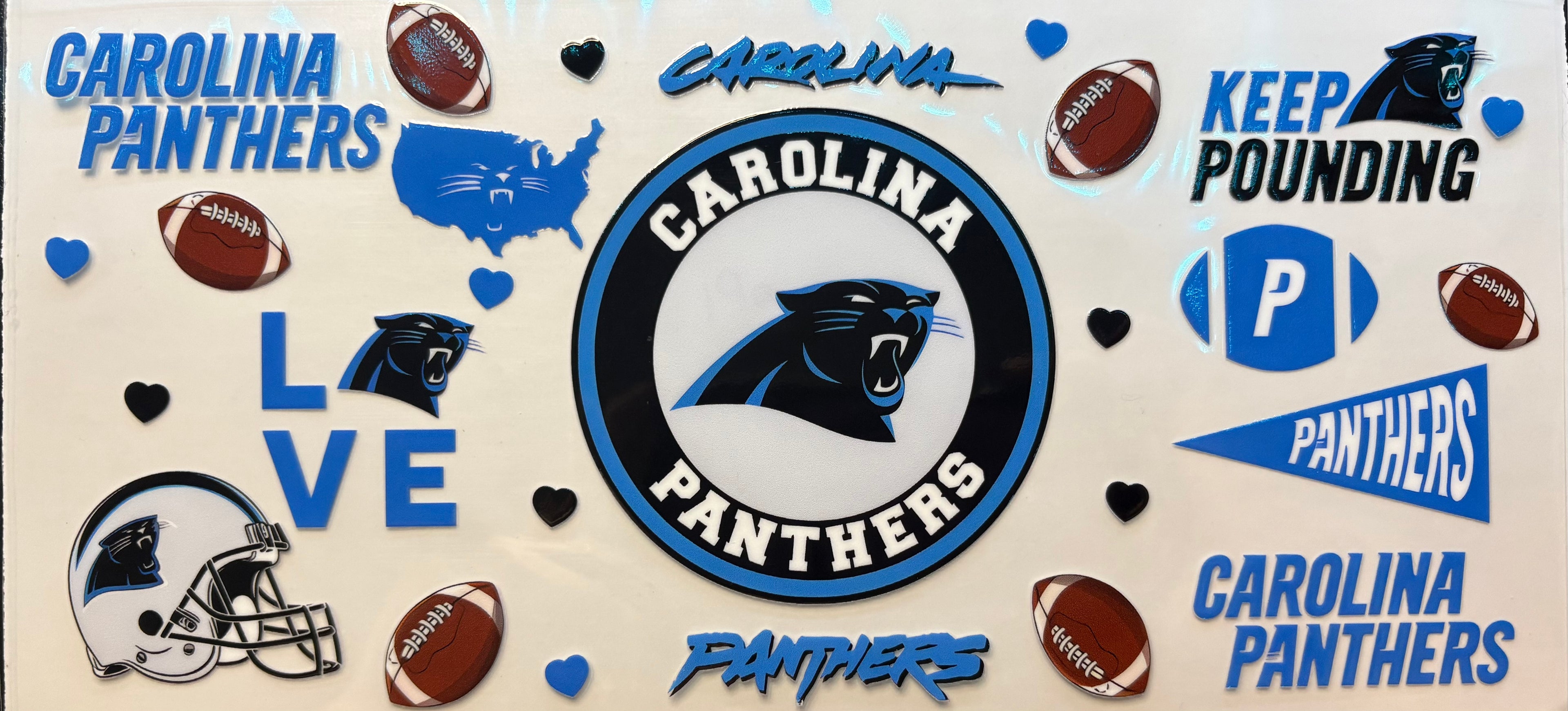 Carolina Panthers Cup Decal – Design #128