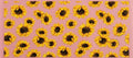 Golden Sunflower Pattern Cup Decal – Design #53a