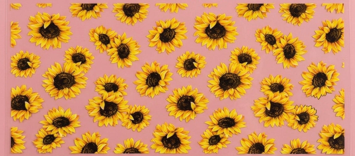 Golden Sunflower Pattern Cup Decal – Design #53a