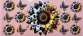 Cow Print & Leopard Sunflowers Western Cup Decal – Design #50