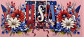 USA Patriotic Florals & Flags Cup Decal – Design #57