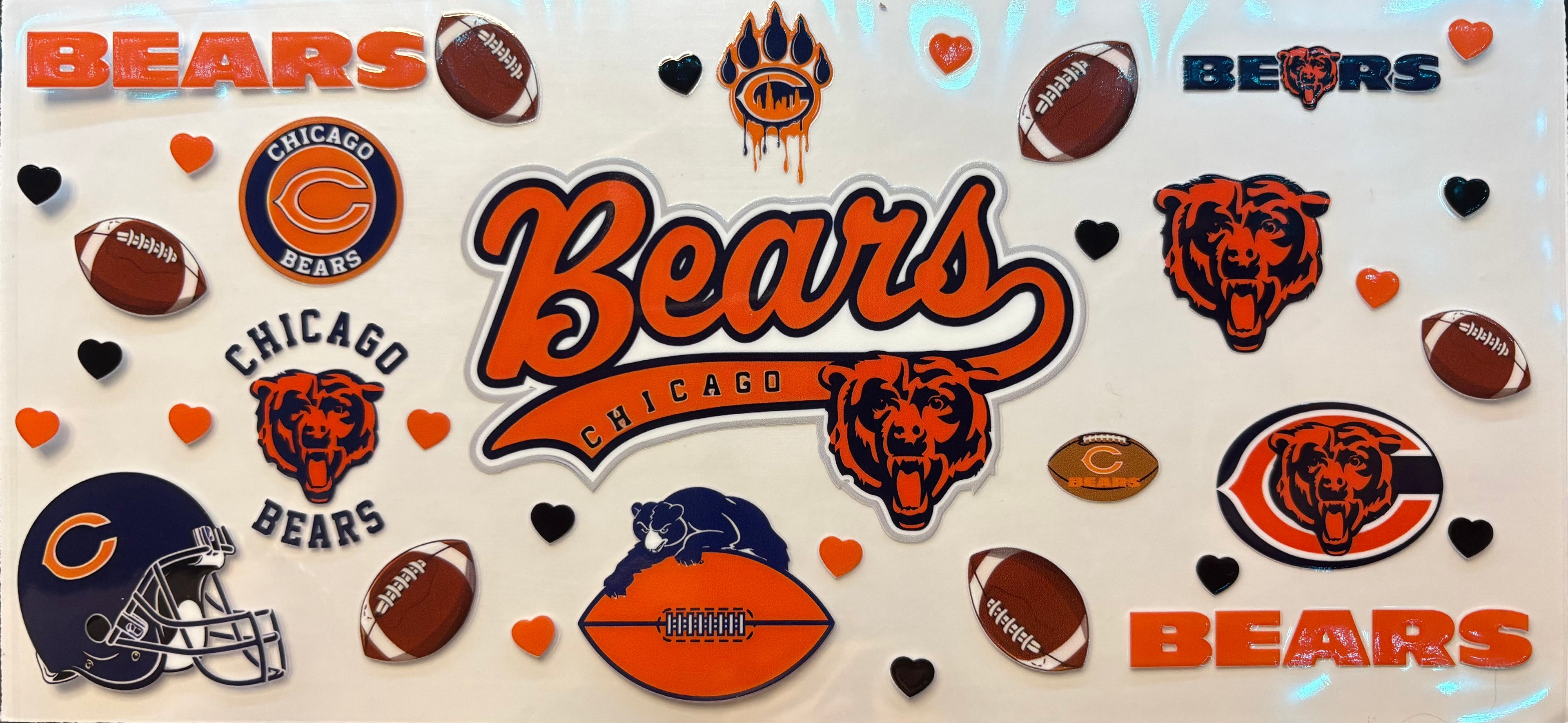 Chicago Bears Cup Decal – Design #123