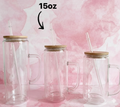 15oz. *GLASS* Snow Globe Mug