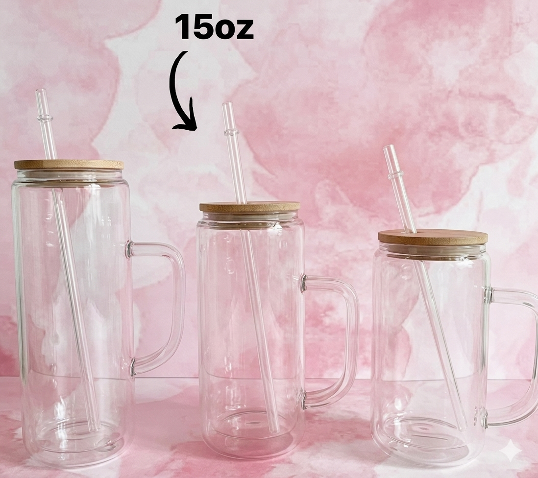 15oz. *GLASS* Snow Globe Mug