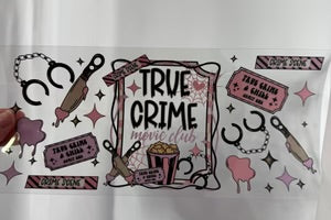 True Crime Movie Night Cup Decal – Design #161A