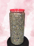 Silver Chunky Glitter Premade Snow Globe Cup – Add Decal to Cart