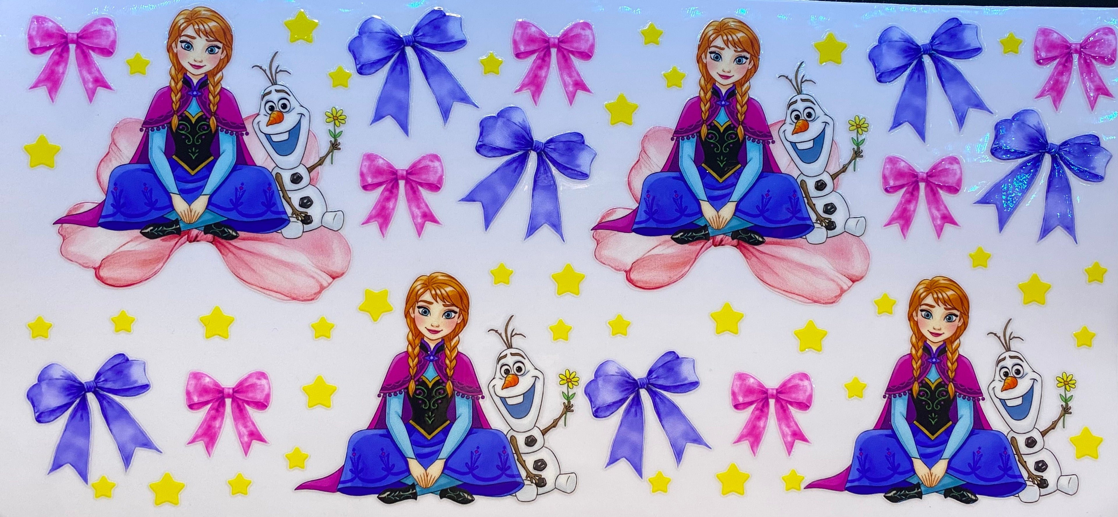 Anna & Olaf Frozen Bows Cup Decal – Design #262B