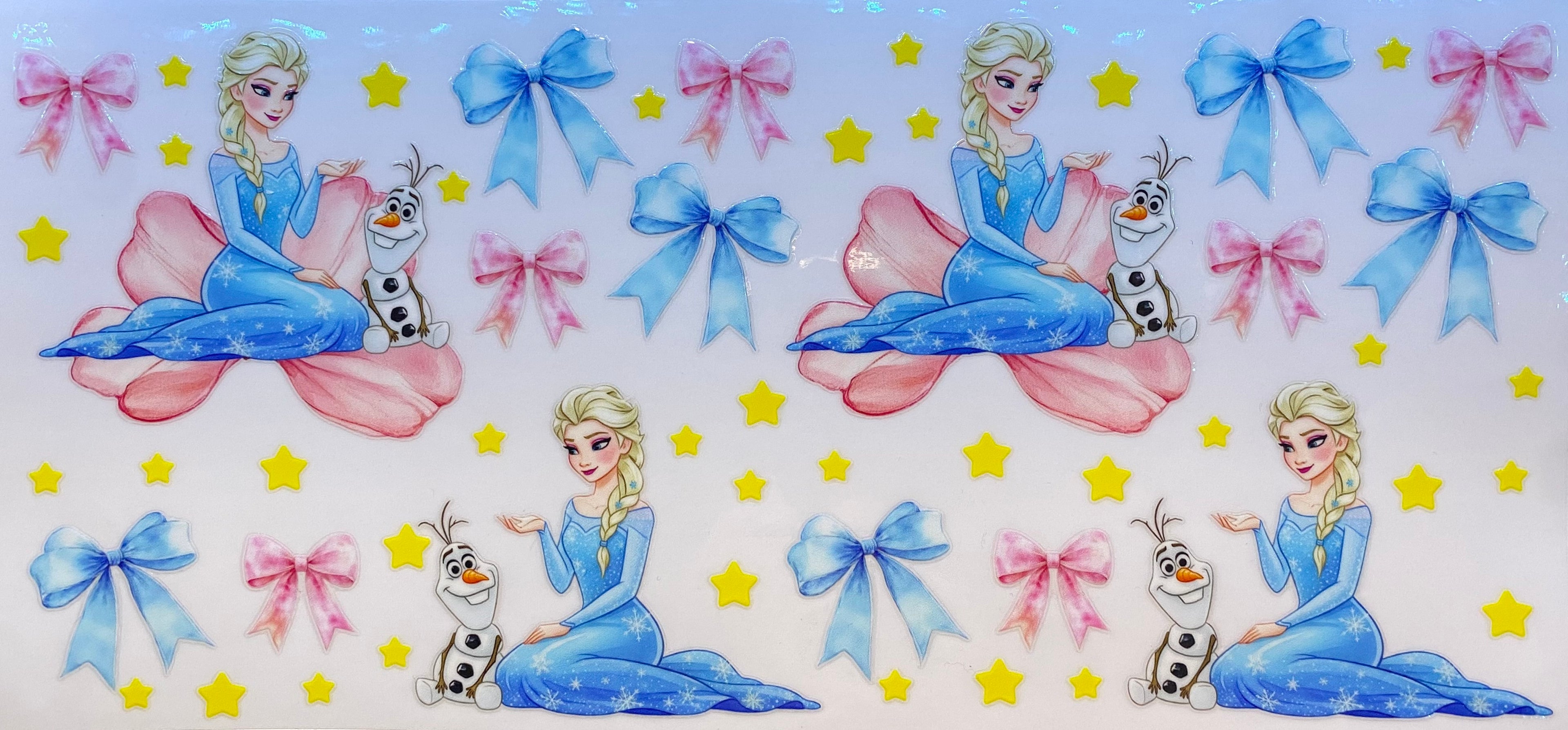 Elsa & Olaf Frozen Bows Cup Decal – Design #262C