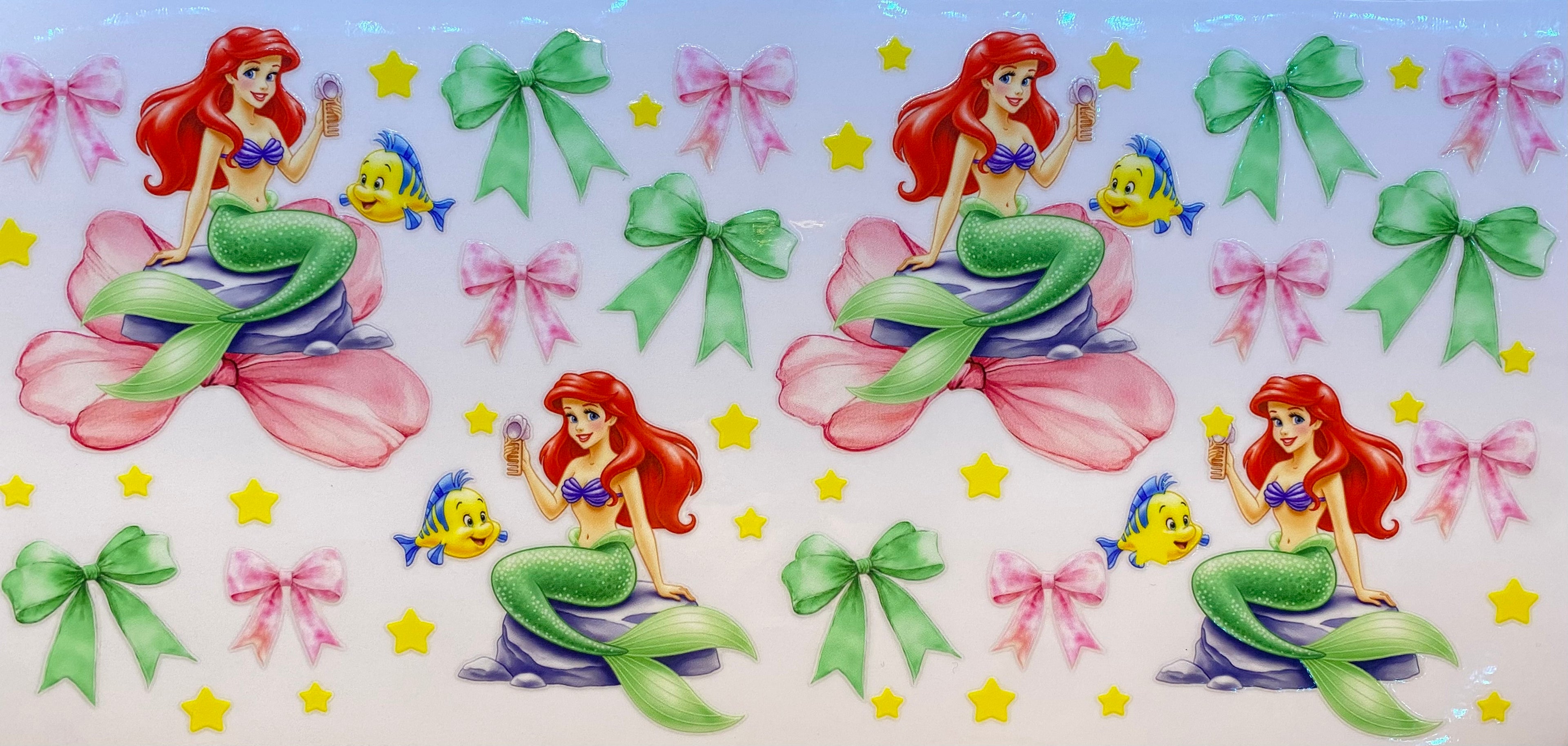 Ariel & Flounder Little Mermaid Cup Decal – Design #255