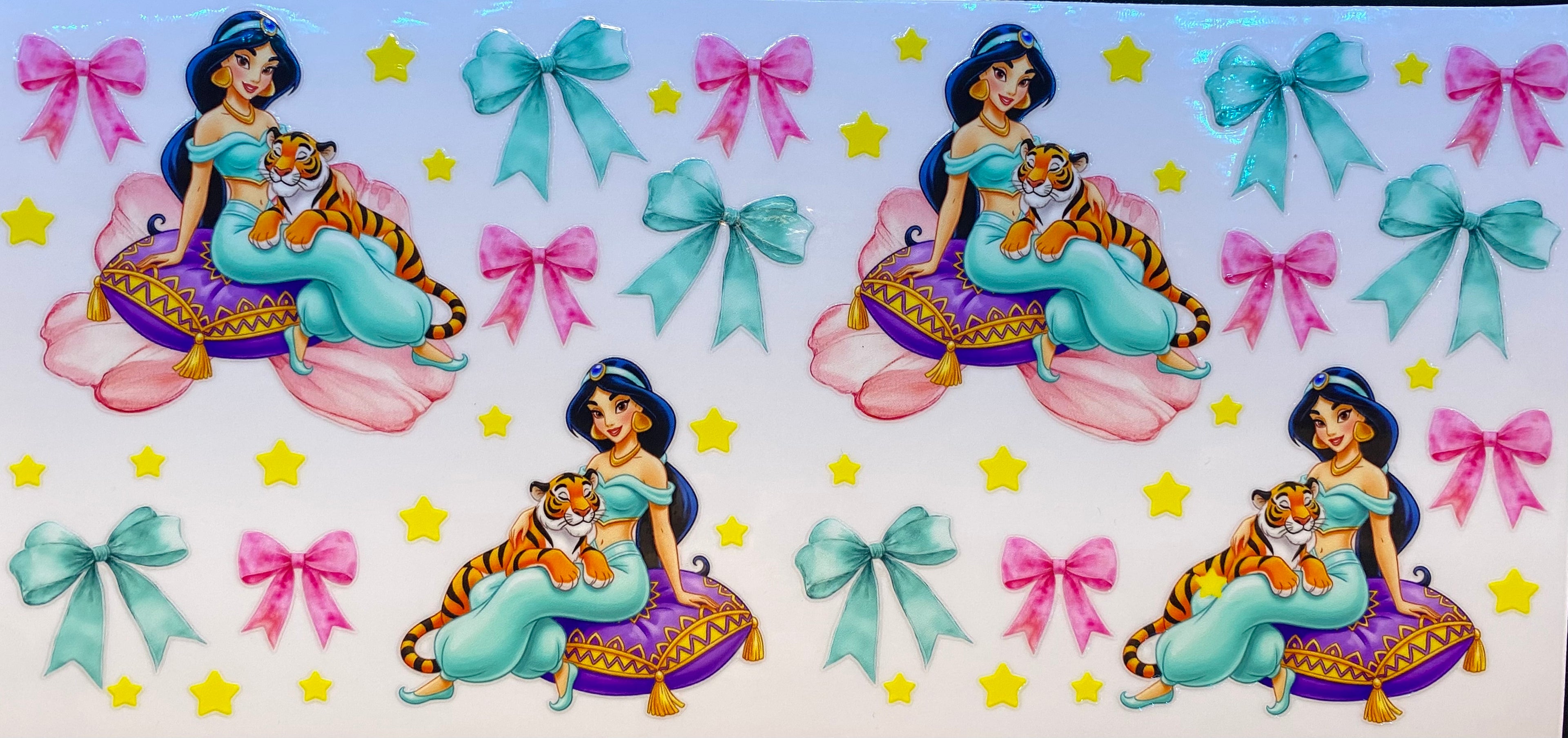 Princess Jasmine & Rajah Aladdin Cup Decal – Design #258