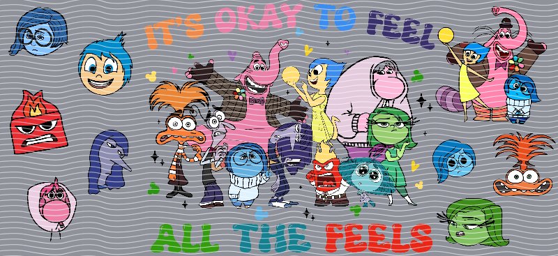 Inside Out 2 All the Feels Cup Decal – Design #229