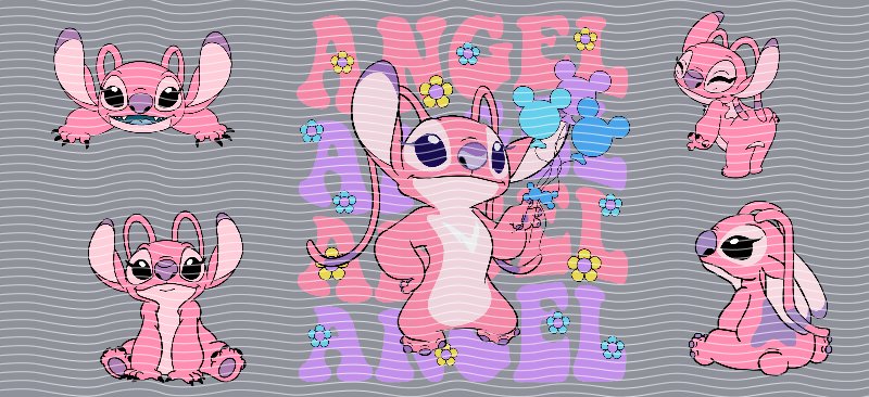 Angel Multi-Pose ANGEL Lettering Cup Decal – Design #219