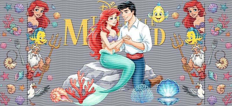 Ariel & Prince Eric Little Mermaid Cup Decal – Design #255A