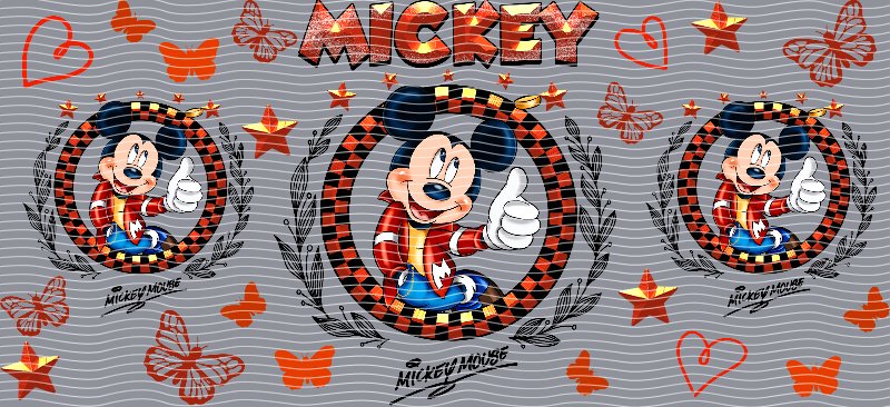 Mickey Mouse Gold Checkerboard Wreaths Cup Decal – Design #217