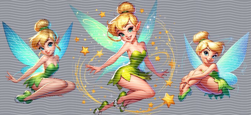 Tinker Bell Trio Stars Cup Decal – Design #253B
