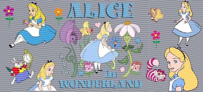 Alice in Wonderland Cup Decal – Design #261