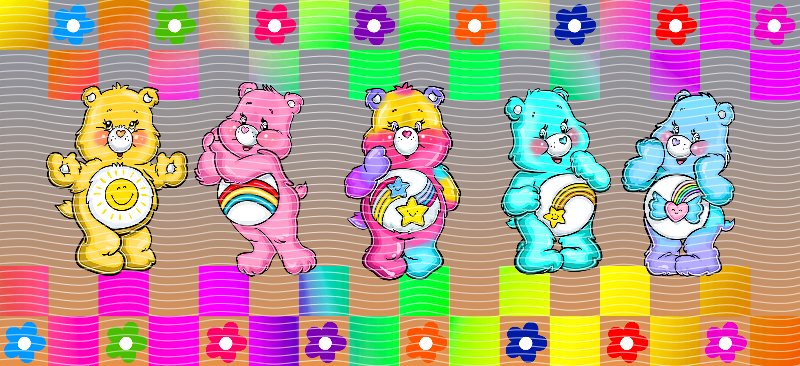 Care Bears Checkerboard Cup Decal – Design #195