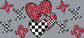LV & Dr Pepper Red & Black Checkered Hearts Cup Decal – Design #145