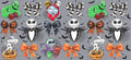 Nightmare Before Christmas Bows Bats & Pumpkins Cup Decal – Design #243
