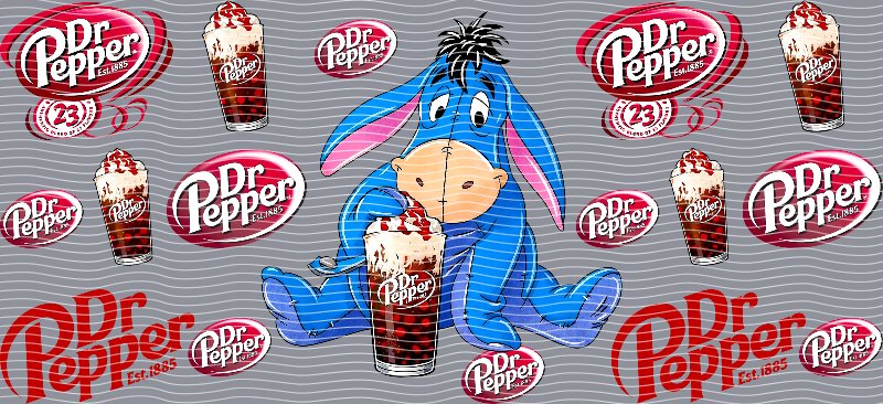 Dr Pepper Eeyore Cup Decal – Design #148