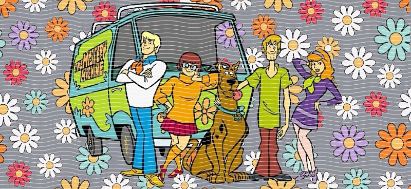 Scooby-Doo Mystery Machine Flowers Cup Decal – Design #181