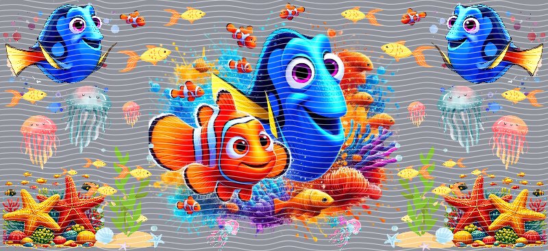 Dory Multi-Pose with Nemo & Clownfish Cup Decal – Design #226