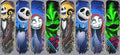 Nightmare Before Christmas Jack & Sally Portrait Panels Cup Decal – Design #241