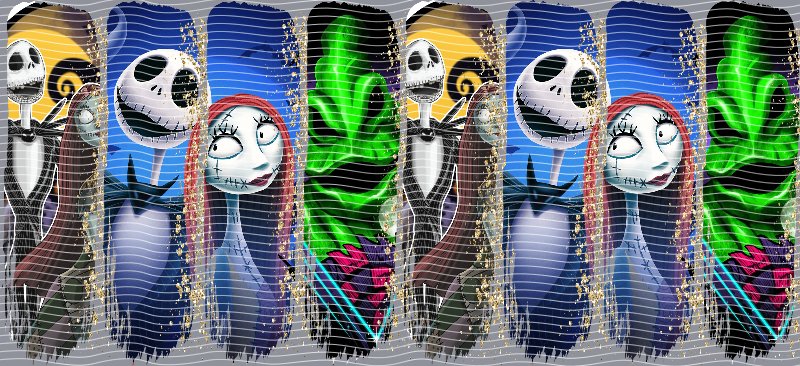 Nightmare Before Christmas Jack & Sally Portrait Panels Cup Decal – Design #241