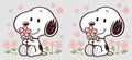 Baby Snoopy Pink Flowers Cup Decal – Design #175