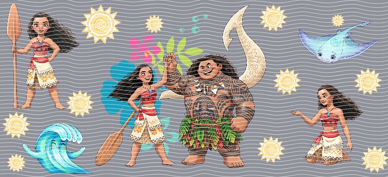 Moana & Maui Cup Decal – Design #260A