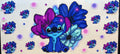 Stitch Purple & Blue Flowers Cup Decal – Design #222
