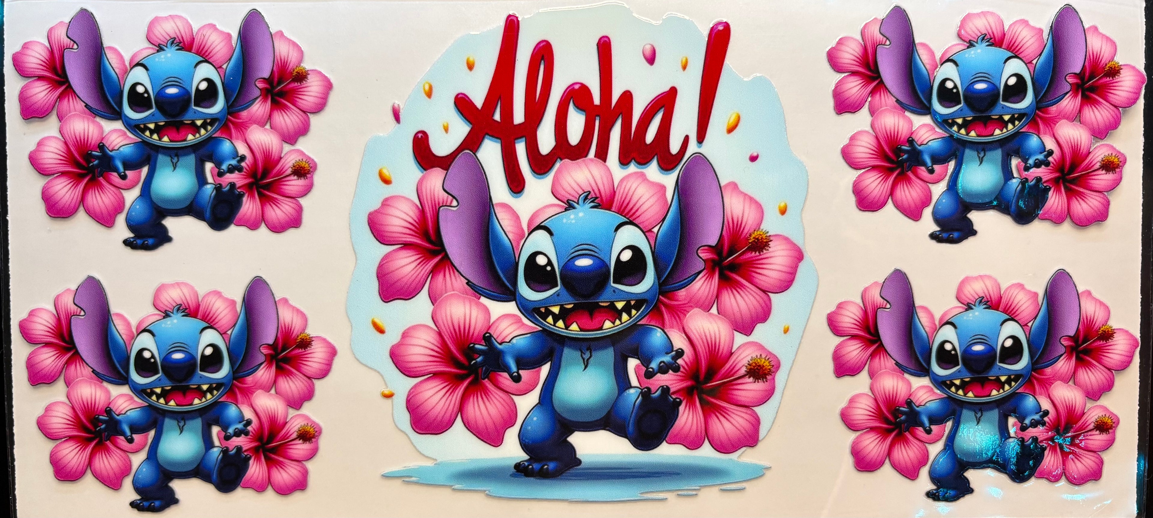 Stitch Aloha Pink Hibiscus Cup Decal – Design #224