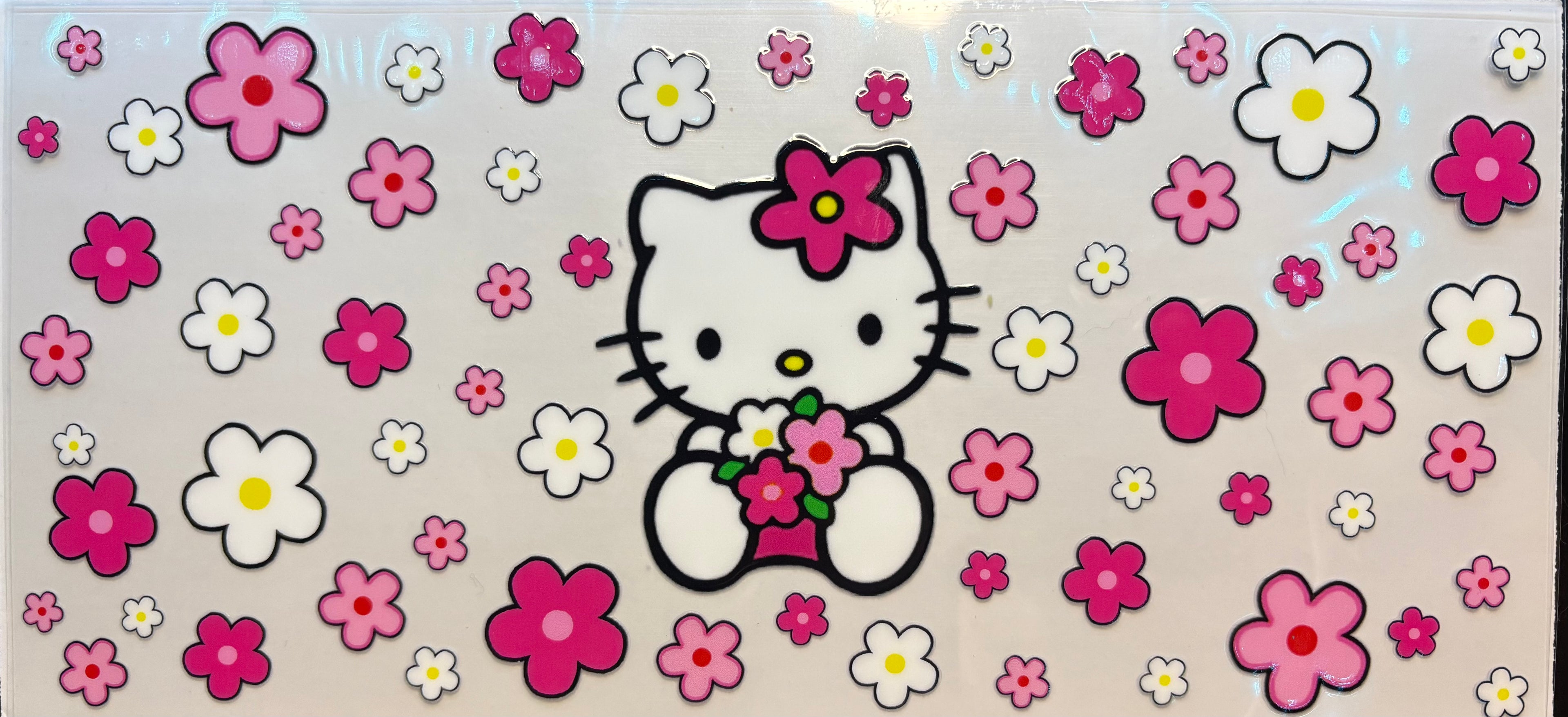 Hello Kitty Pink Flowers Cup Decal – Design #199