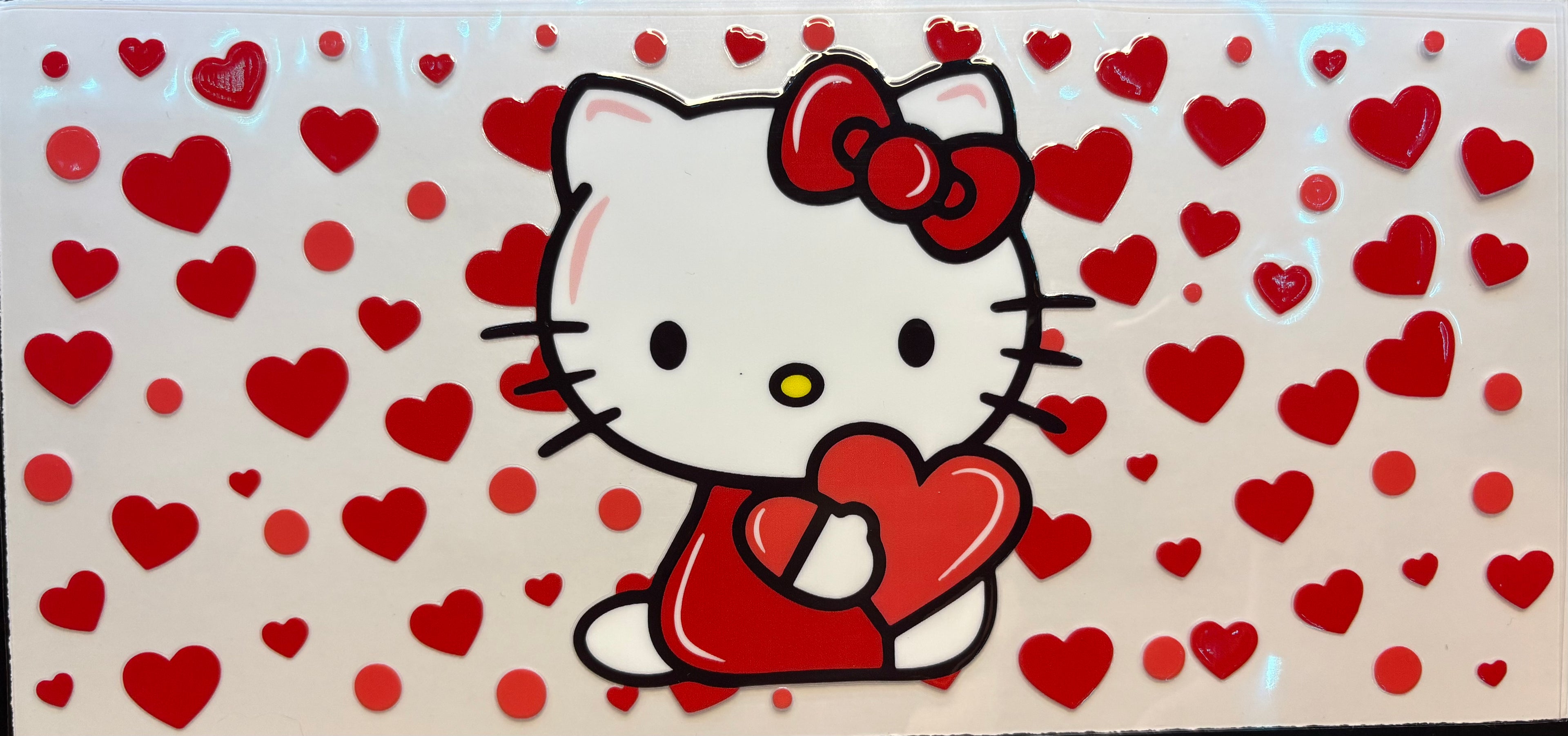 Hello Kitty Red Hearts Cup Decal – Design #200