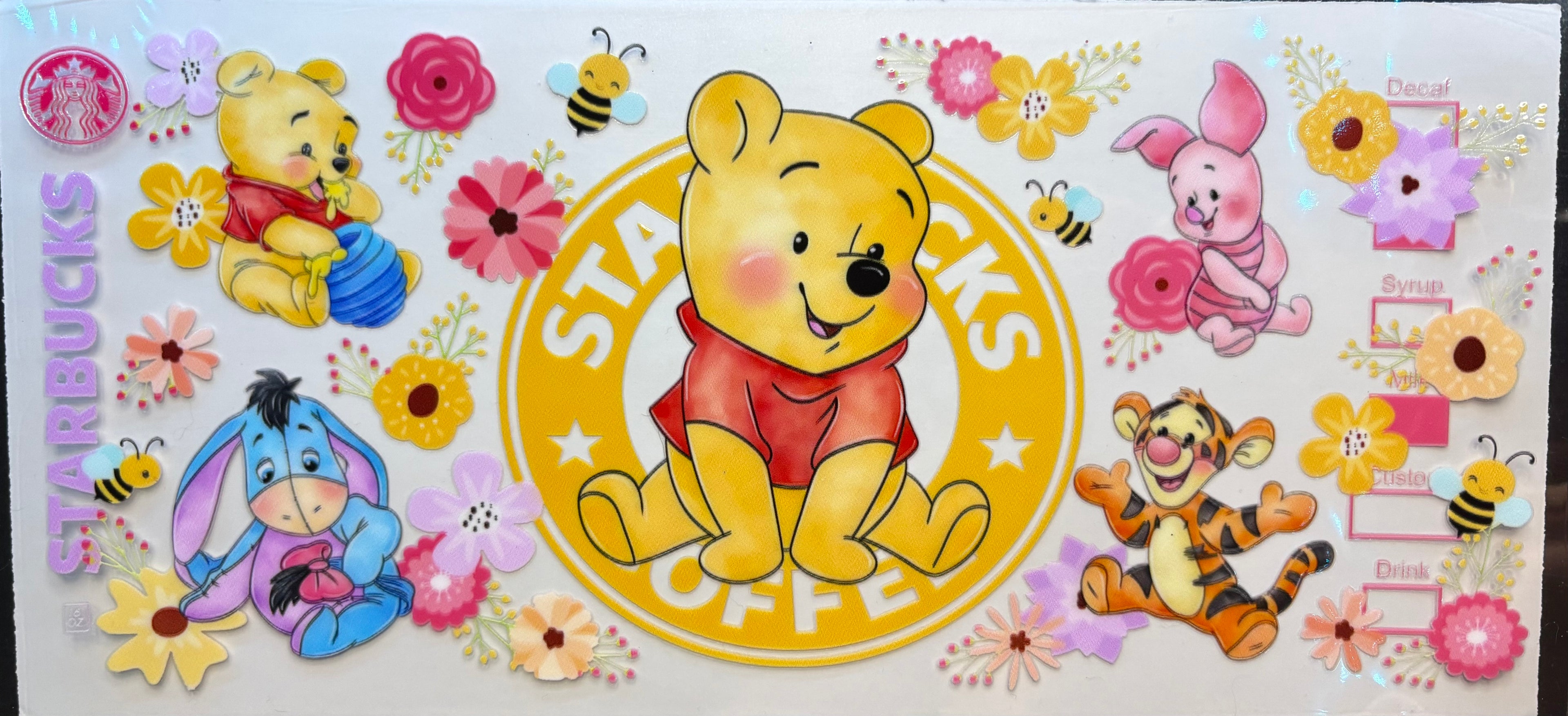 Winnie the Pooh Starbucks Coffee Cup Decal – Design #208