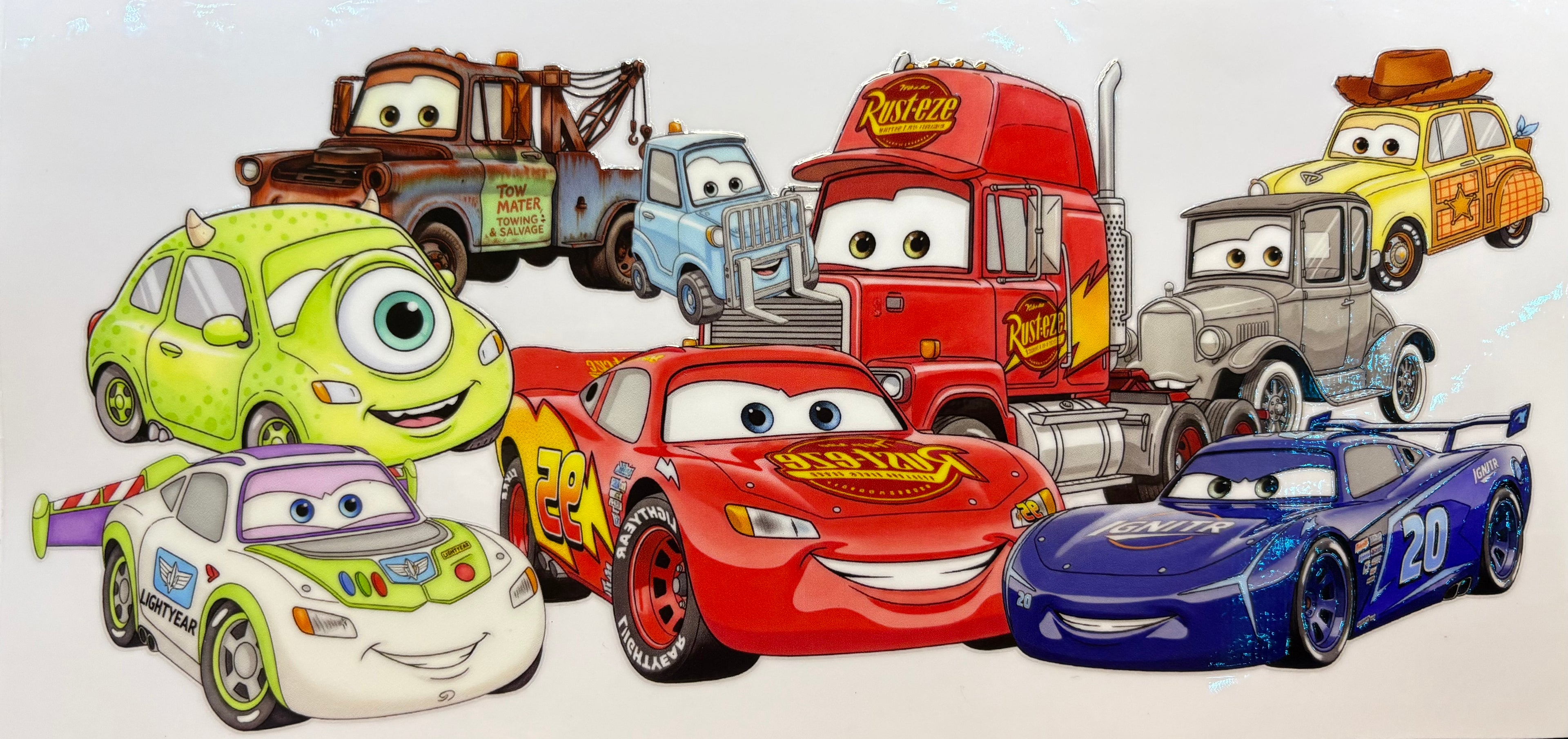 Cars Complete Cast Cup Decal – Design #246