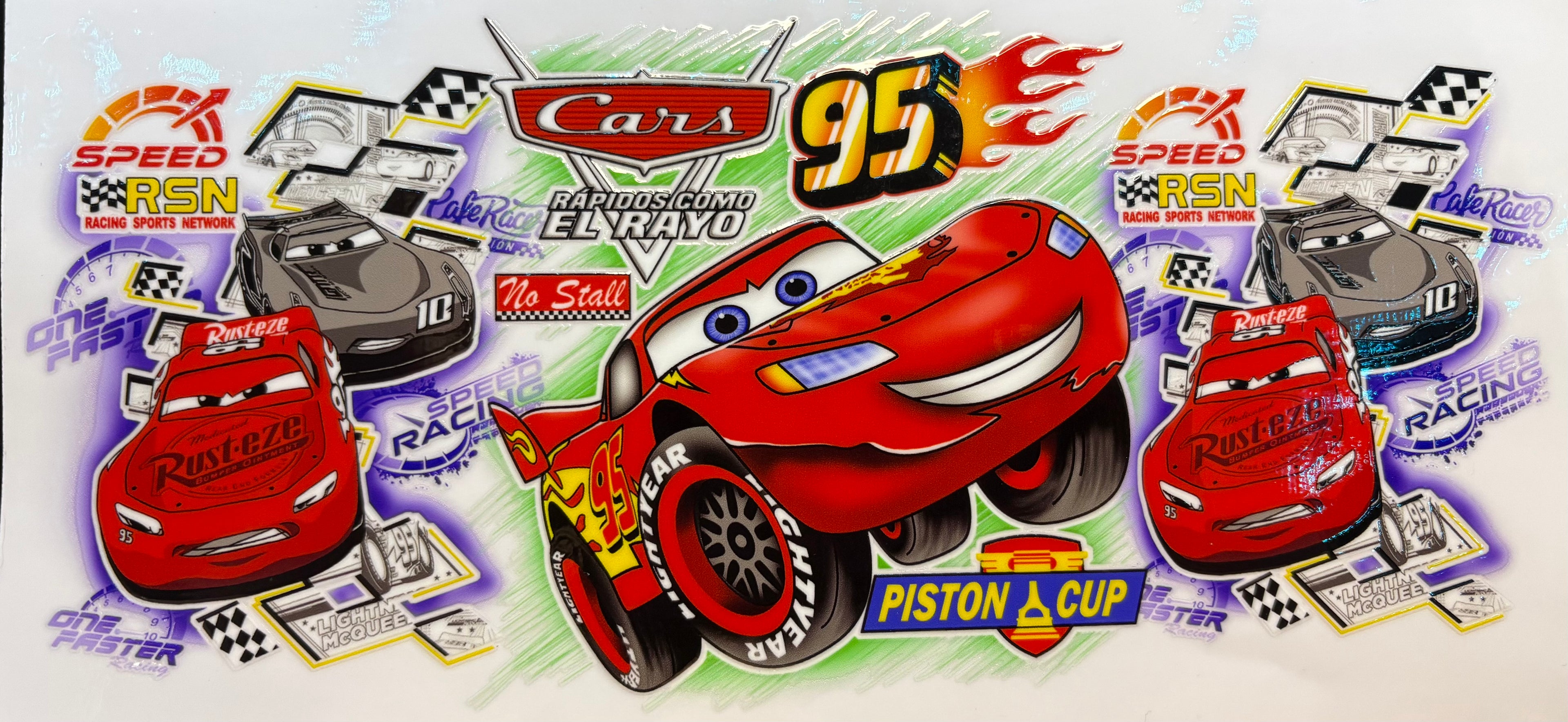 Lightning McQueen Cars Rápidos Como El Rayo Cup Decal – Design #250