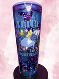 Alice in Wonderland Lava Effect Premade Snow Globe Cup – Ready to Ship
