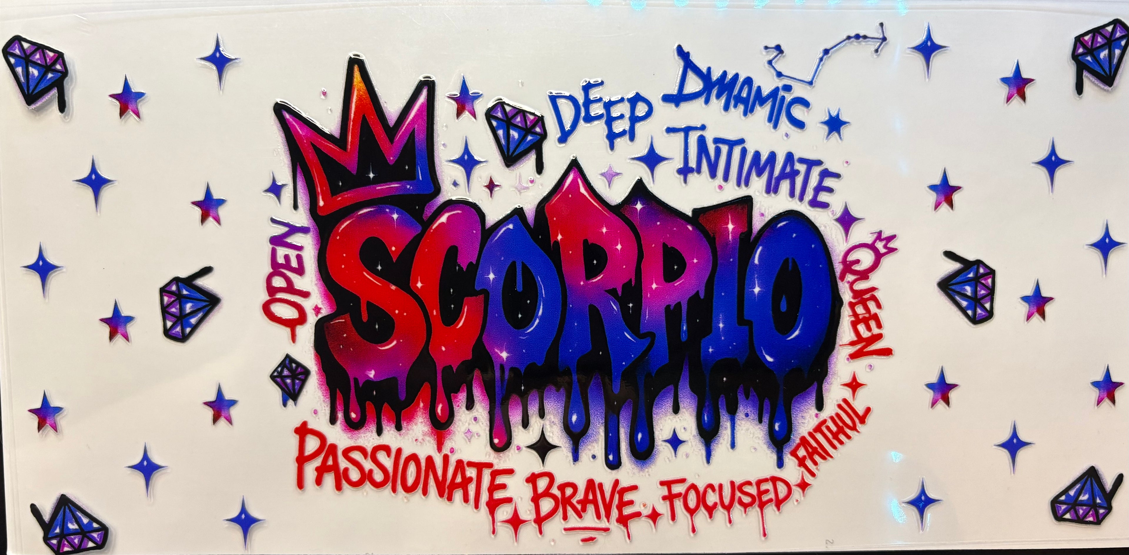 Scorpio Zodiac Graffiti Cup Decal – Design #303