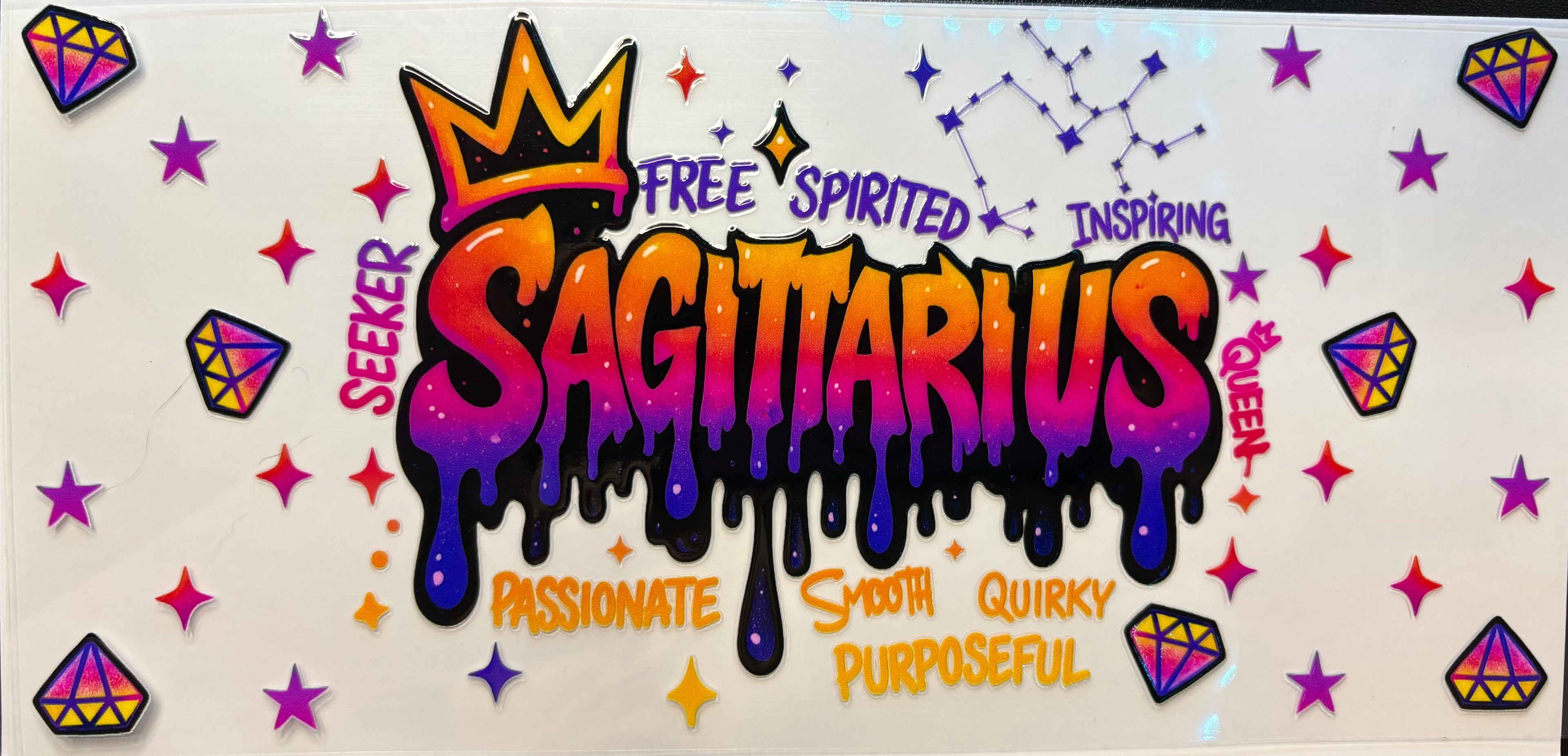 Sagittarius Zodiac Graffiti Cup Decal – Design #304