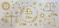Libra Zodiac Gold Celestial Cup Decal – Design #302A